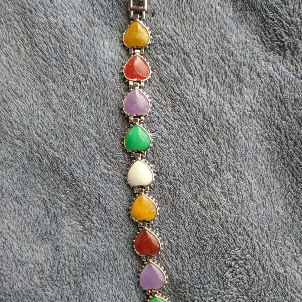 Jade multicolored womens bracelet
